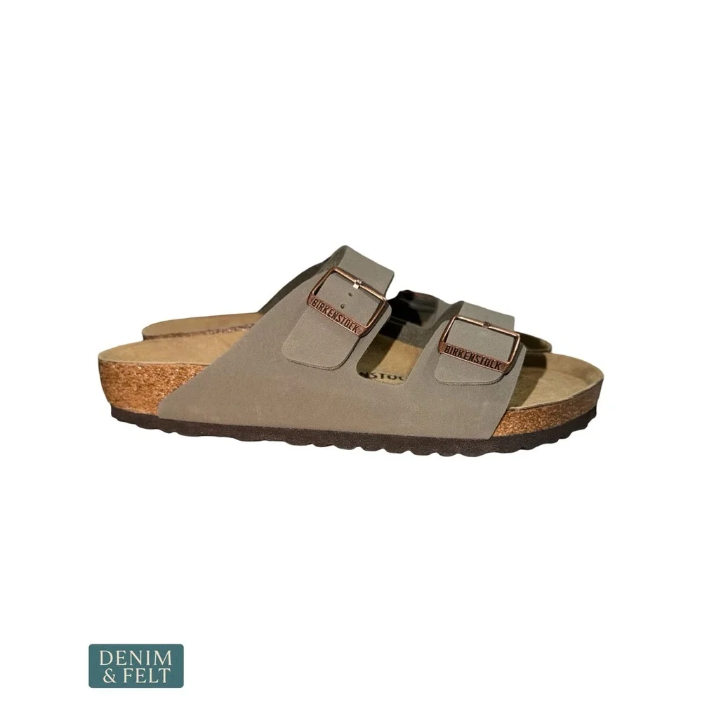 NEW Birkenstock Arizona Stone Birko-Flor Sandals EU 43 US Men 10 Women 12